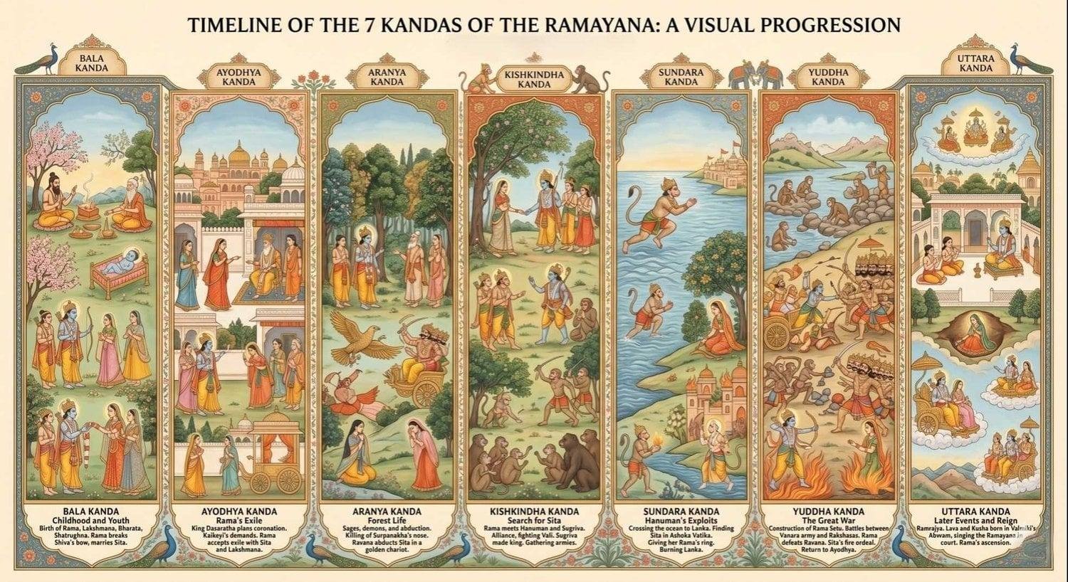 🕉️ The Ramayana – Part 19: The Seven Kandas | A Complete Journey Through the Ramayana